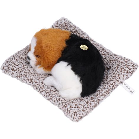 Chien Endormi Réaliste Beagle, Peluche Chiot Assoupi pour Enfants, Décoratif Cadeau Fille Garçon (1/5)