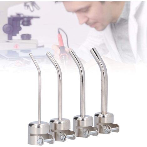 Buse coudée allongée (4 pièces) 850 pistolet à air chaud, buse coudée allongée, pistolet à air chaud pour station de dessoudage, tête de pistolet à air chaud, buse coudée allongée. (1/5)