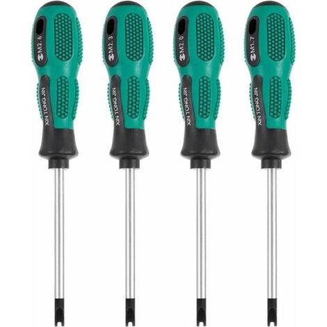 HOXILEELEO4pcs / Set Tournevis Embouts de Tournevis U Fourche magnétique vis rainurée conducteur CR-V Multi Function Tool Kit Main (1/5)