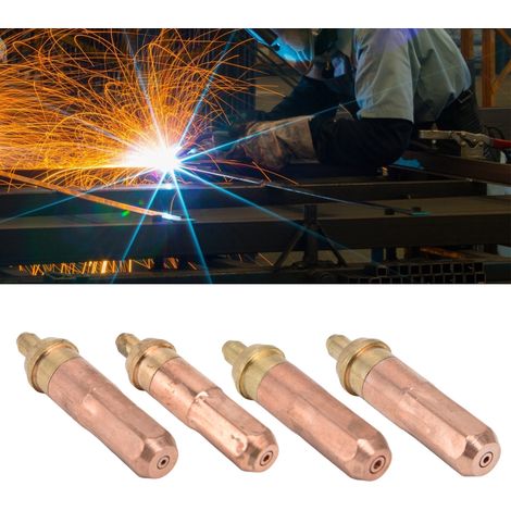 Satz aus vier G01-300 Acetylen-Ringschneiddüsen, bestehend aus einer Ringschneiddüse, einem Schneidbrenner und Schneiddüsen Nr. 1 + Nr. 2 + Nr. 3 + Nr. 4. (1/5)