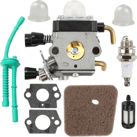 Kit carburateur avec filtre à air, durite d'essence, joint et bougie d'allumage pour STIHL FS38 FS45 FS46 FS55 KM55 FS85 (1/5)