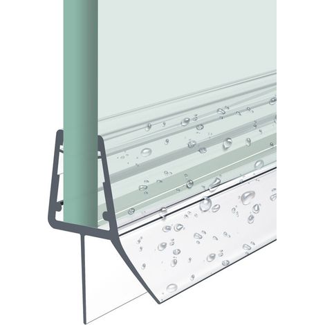 Heilmetz – Joint de porte de douche 60cm – Remplacement pour verre 4-6mm – Déflecteur d'eau en PVC – Étanchéité optimale (1/5)
