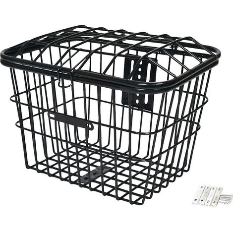 Panier avant ou arrière en maille métallique avec couvercle pour vélo (1/5)