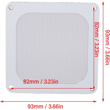 Ortviai Filtres à poussière magnétiques pour ventilateurs PC – 4 pièces, PVC blanc, 93 x 93 mm (1/4)