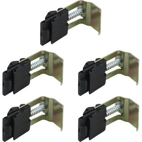 Lot de 5 Pinces en Acier Inoxydable, Clips de Fixation Sous évier de Cuisine, Accessoires pour Évier, Encastrables Arc Réglable, Pince Cuisine Inox, Convient pour Buanderies, Salles de Douche (1/5)