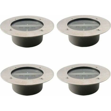 -IP65 Waterproof 3 LED Solar Lawn Lights for Garden, Cool White, Pack of 4 (1/4)
