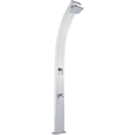 Formidra Spring Solardusche 30 Liter Gartendusche Außendusche Aluminium Silber