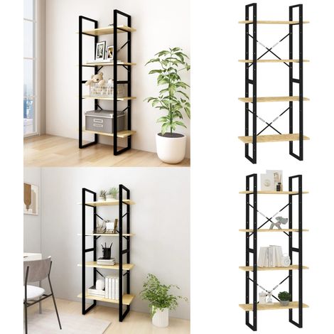 Bücherregal 4 Böden 60x30x140 cm Massivholz Kiefer - BucheRegal - Holzmöbel - Industrielles Design - Bücherregal Massiv - Wandmontage - Home & Living (1/5)
