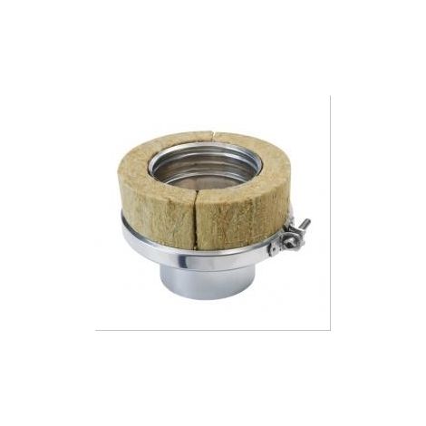 Raccord simple/double paroi inox Duoten + bride Ø80/130mm