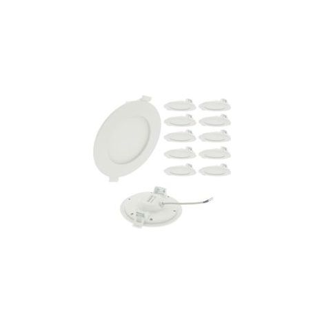 10er-Set flacher LED-Einbauspotlights, 5 W (entspricht 50 W), warmweißes Licht 3000 K, ideal für Küche, Bad und Wohnzimmer