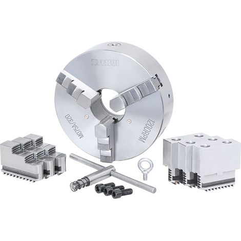 Fervi M075A/320 Mandrino di precisione autocentrante 3+3+3 griffe per tornio (1/3)