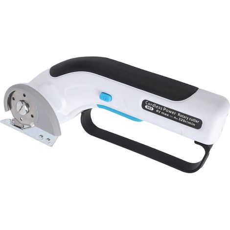 Ciseaux électriques sans fil avec lumière LED, coupe-carton rotatif, rechargeable et portatif, pour tissus, tapis, éponges et cuir. (1/5)