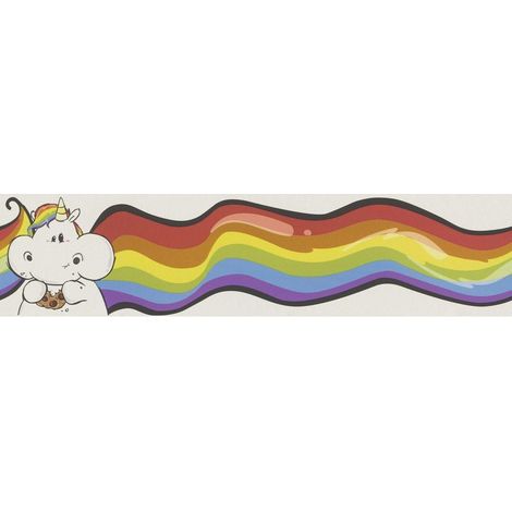 Rasch Unicorn Rainbow Childrens Playroom Nursery Border (1/2)