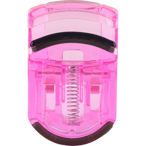 Pince à cils mini portable avec clip en caoutchouc, outil de beauté rose pour un recourbement naturel (1/5)