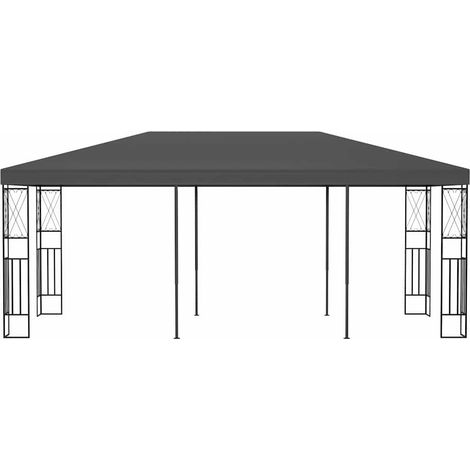 Gazebo Chiosco 3x6 m Antracite in Tessuto (1/3)