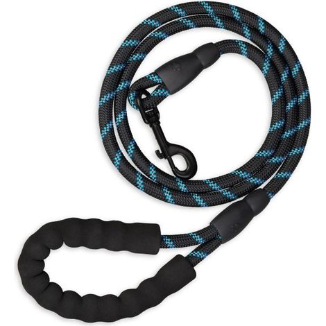 Guinzaglio imbottito per cani nero 150 cm (1/5)