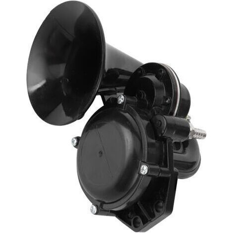 Universal Black Snail Horn Fanfare 12/24V 120dB Air Trumpet for Car Truck Bus Van Train (1/5)