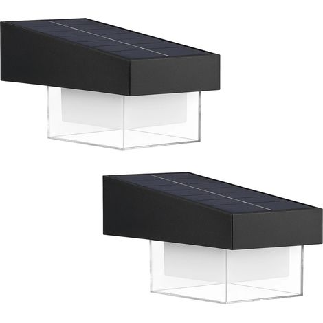 Coppia Applique Solari LED da Esterno 40W con Sensori IPX4