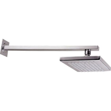 Soffione Doccia Quadrato da Parete in Ottone Linear Cromato (1/4)