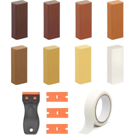 Pate a Bois Rebouchage 8 Couleurs, Mastic Bois, Kit Reparation Parquet  Pate a Bois, Cireuse Parquet Dure et Resistante, Kit Reparation Carrelage pour Stratifie, Marbre, Carrelage, PVC, Meubles (1/5)