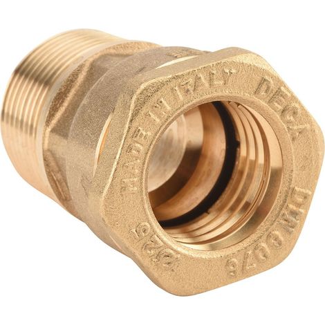 Raccord laiton à serrage extérieur DECA droit mâle PE - Série 861 21X1/2"