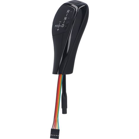 Pommeau de levier de vitesses automatique à LED, bouton rouge côté conducteur, pour Z4 E85 2001-2008, noir brillant (1/5)