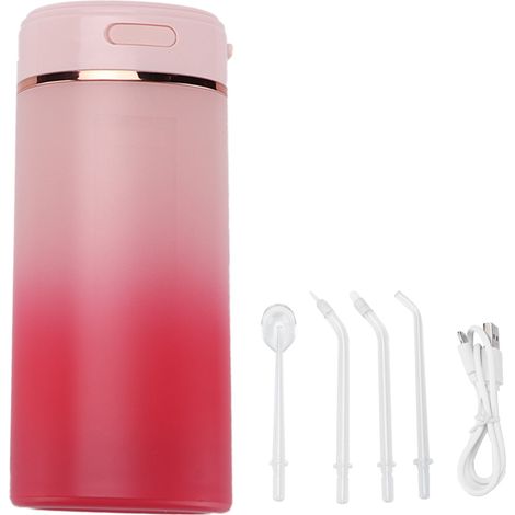 1 hydropulseur buccal, 4 vitesses, réservoir 160 ml, rechargeable USB, étanchéité IPX7, portable (1/5)