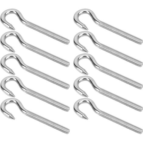 10 crochets à vis - M5 - inox - pour suspension et rangement (1/5)