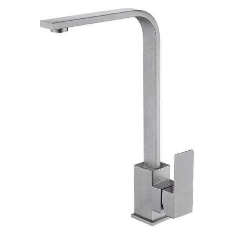 Schwenkbare Küchenarmatur in Silber  Spültischarmatur  Einhebel-Küchenarmatur  Einhebel-Spültischarmatur – Silber