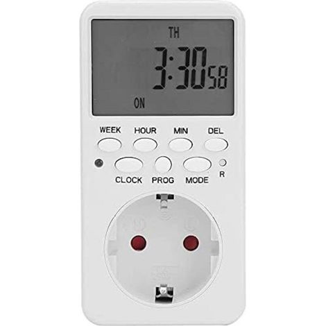Horloge, sonnerie et minuterie pour tableau électriquePrise de minuterie numérique programmable à cycle automatique de 7 jours 1m  99h99m (1/5)
