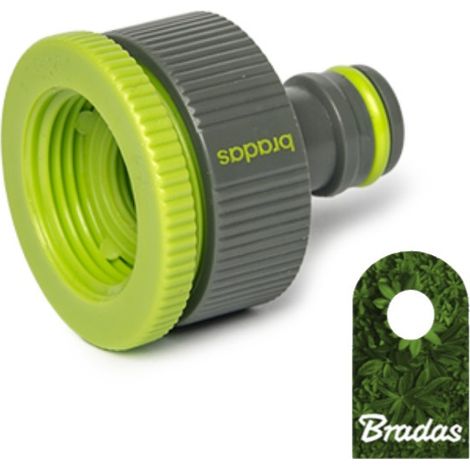 Raccordo per rubinetto 2 in 1 GW da 1" - 3/4" adattatore di riduzione per tubo da giardino (1/2)