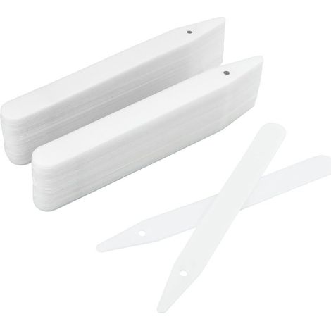 100 Pièces 15CM Etiquette Pour Plante, Suspendable Etiquettes Jardin Exterieur,Etiquettes Semis Réutilisable,Etiquette Plantation Potager-Blanc (1/5)