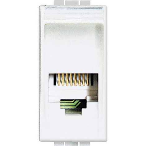 Presa telefonica Bticino living light rj11 / rj 12 bianca