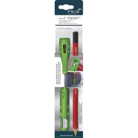 Pica Custodia universale classica verde con temperamatite