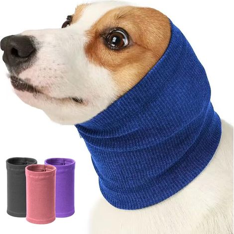 Capuche apaisante pour chien – Protection des oreilles et réduction du bruit Tour de cou pour le bain, le toilettage et le séchage puissant L (1/5)