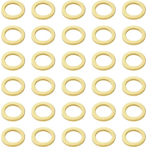30 Pièces M8x12x1 mm Rondelle Plate, Rondelles Plates en Laiton, Rondelles Metal, pour Vis et Boulons Filetés (1/5)