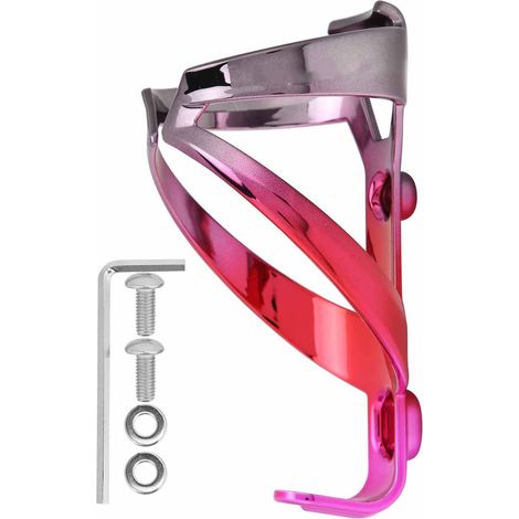 Porte-bidon vélo coloré, cage de maintien sécurisé pour bouteille, support de fixation cyclisme accessoire noir rouge rose (1/5)