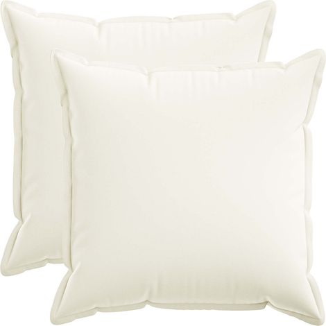 Housse de coussin 2 pcs HOUTEN Blanc 60 x 60 cm Lin synthétique vidaXL