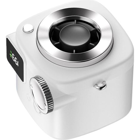 Ventilateur Main ABS+PC Forme Camera 2000mAh Blanc Portable Voyage Camping (1/5)