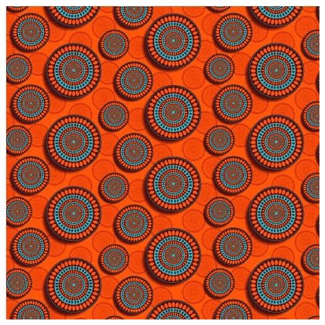 Tela decorativa para exteriores Oxford, motivo de círculos naranjas I DR015 (1/5)