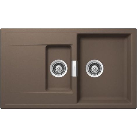 Schock Einbauspüle Cristadur Mono D-150 A Silverstone SIL Exzenterbedienung (1/3)