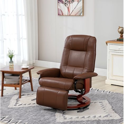 Fauteuil relax inclinable 145° pivotant marron OKMYHOME (1/3)