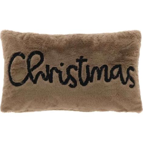 Lemetex UNIQUE Living® Kissen Christmas Taupe 30 x 50 cm - Polyester