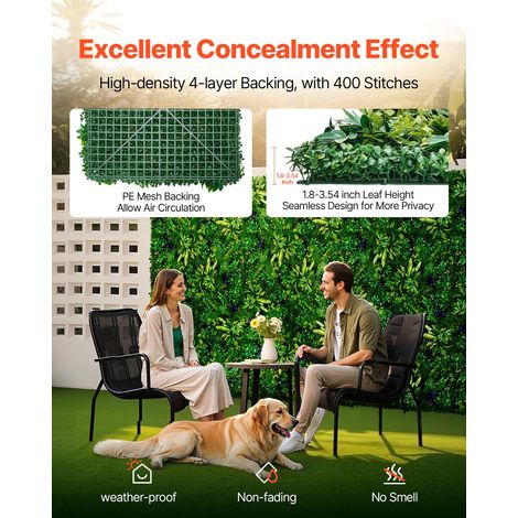 Mur Végétal Artificiel 12 PCS Panneau Mural Décoratif Plante (1/5)
