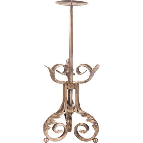 Porta Cero Decorativo con Fregio 41x15 cm in Metallo