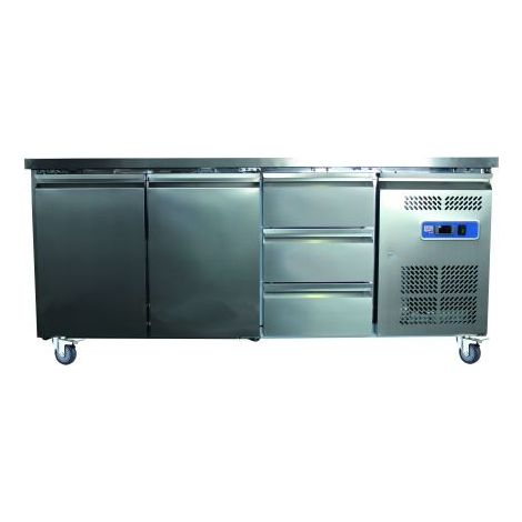 DESSERTE REFRIGEREE INOX CENTRALE -2/+8°C R600A (1/2)