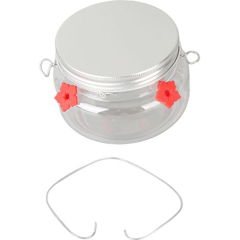 Mangeoire professionnelle suspendue pour colibris, large ouverture, 4 ports d'alimentation, pot extérieur suspendu (1/5)