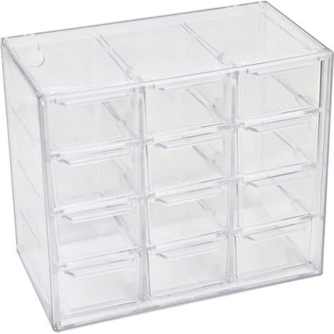 Petite boîte de rangement de bureau, 12 compartiments, boîte de rangement en plastique, (1/5)