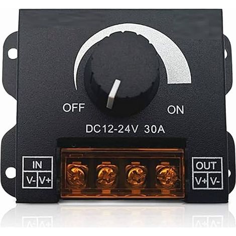 LED Strip Dimmer Controller Dimmer Switch for Lights LED Dimming Controller DC 12V-24V 30A Suitable for Single Color LED Strip (1/5)