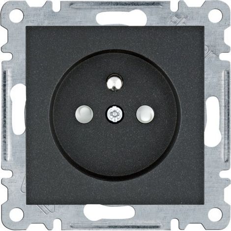Lumina Steckdose mit geerdetem Kontaktverschluss 16 A/250 VAC schwarz WL1043